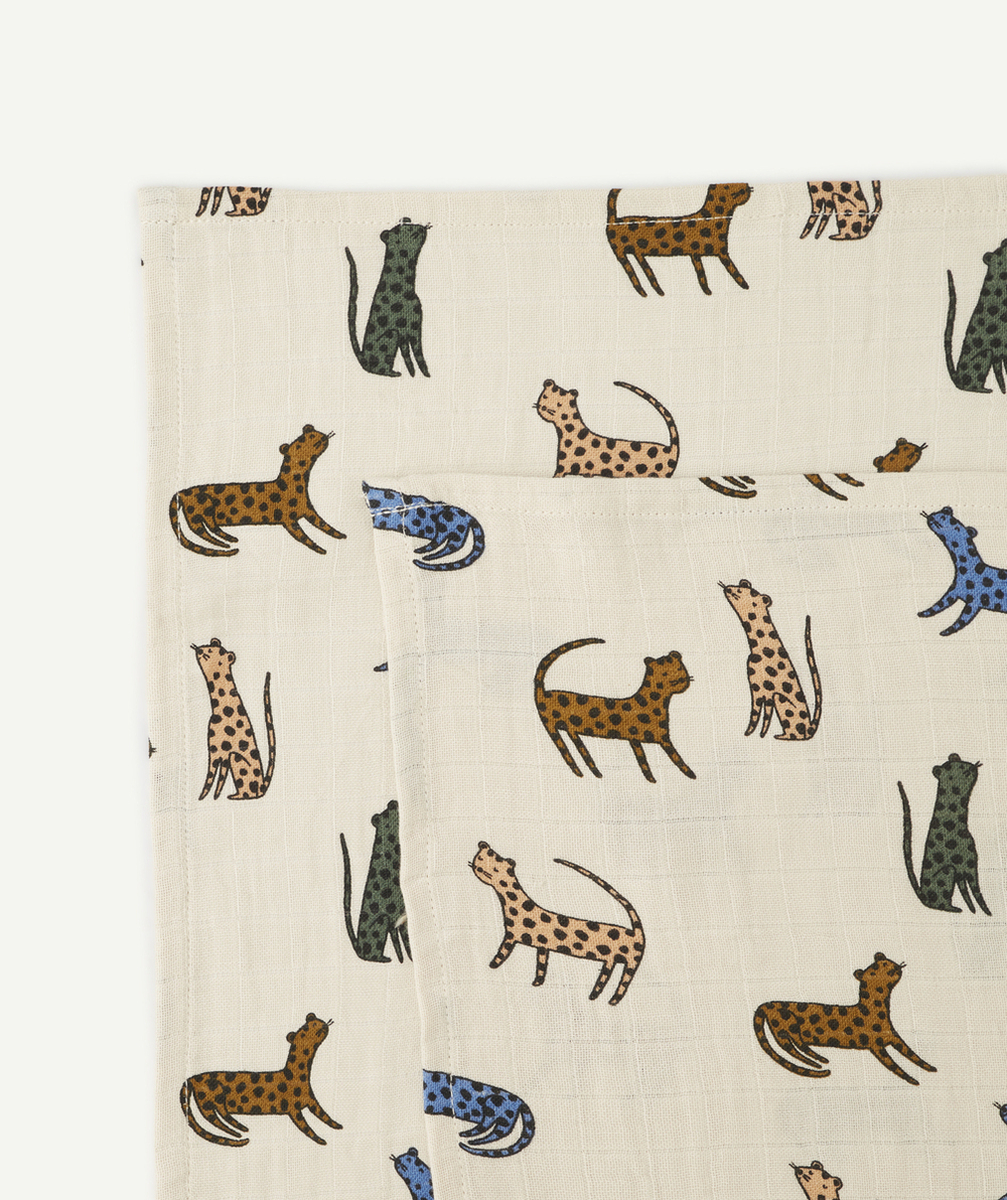 LIEWOODLOT DE 2 LANGES EN MOUSSELINE MOTIFS LÉOPARDS COLORÉS