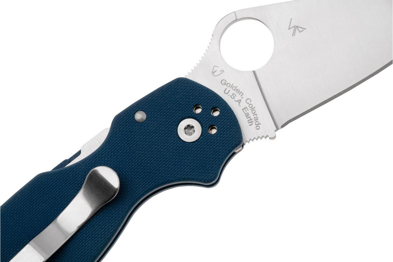 Spyderco Para 3 CPM SPY27 C223GPCBL Cobalt Blue G10 zakmes