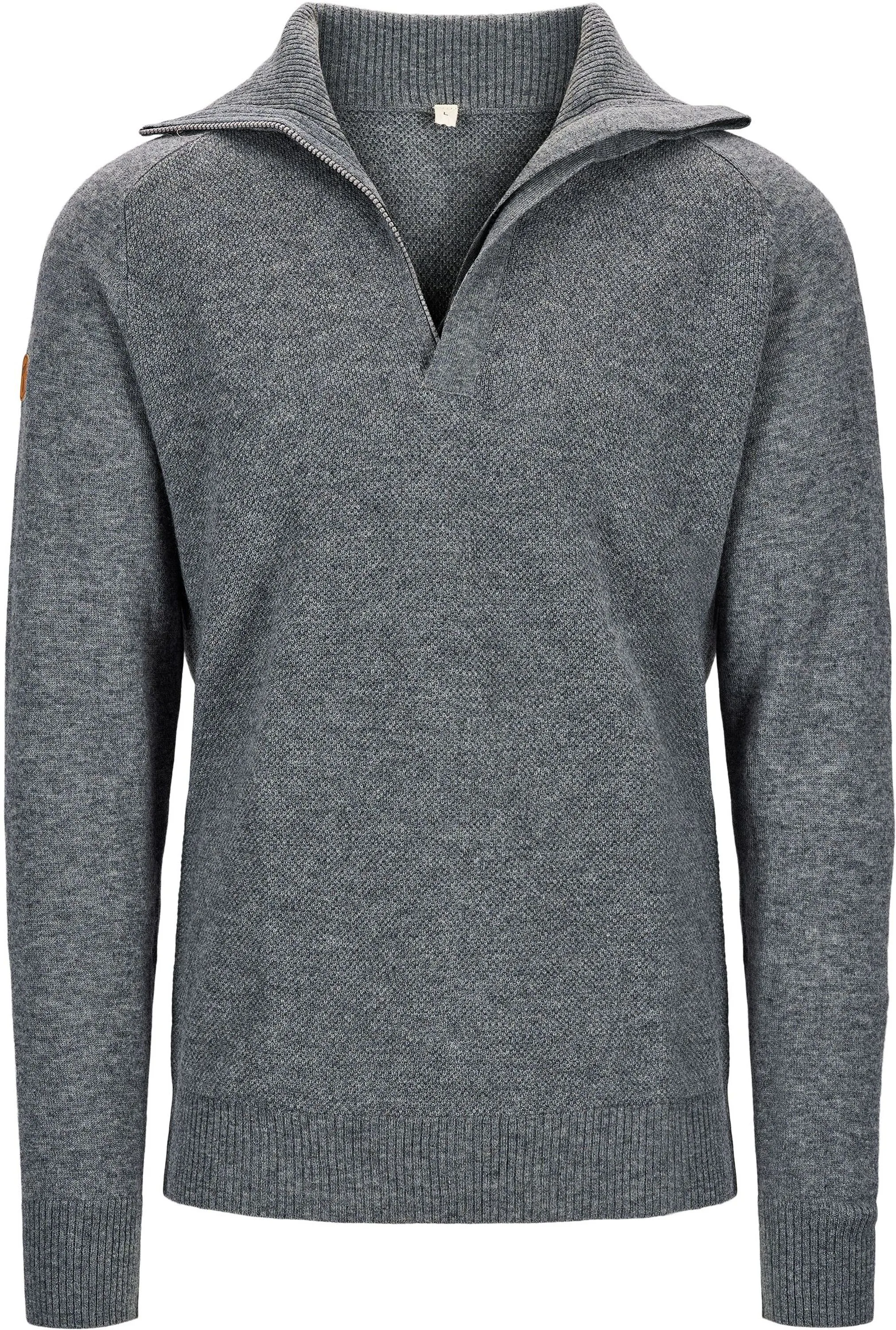 Tufte Wear M Robin Stitch Half-Zip Sweater Dark Grey Melange