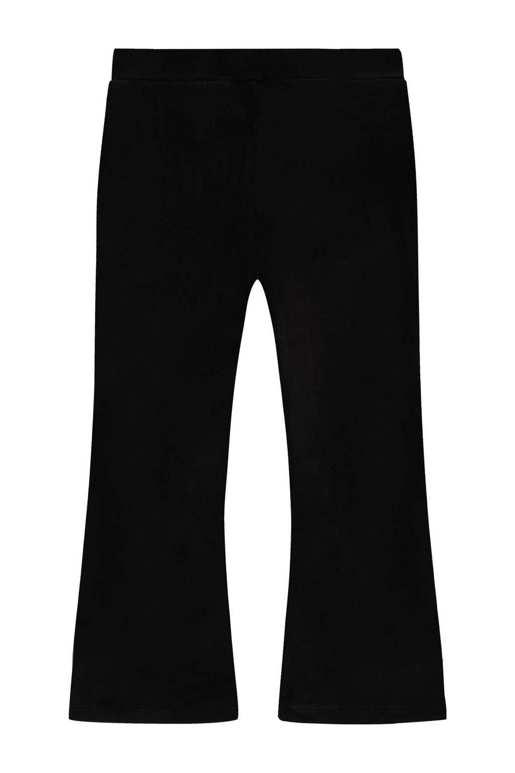 Stains&Stories flared broek zwart