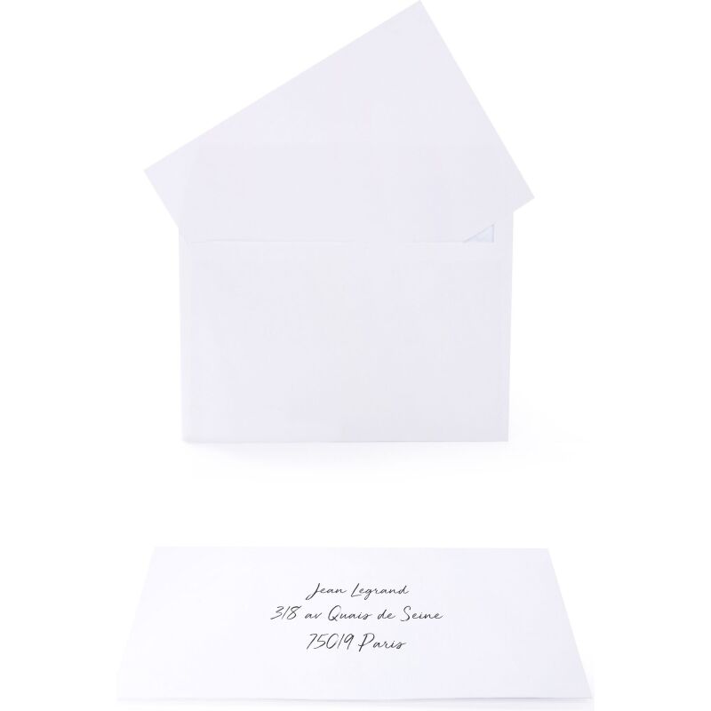 Paquet De 15 Cartes De Visite + 15 EnveloPPes 114X162 Oxford