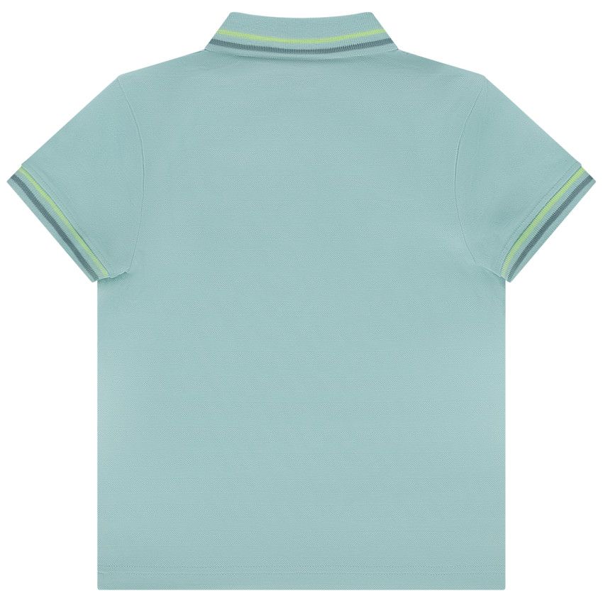 Polo manches courtes puff print Hawaii pour garçon - Bleu
