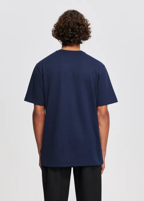 T-shirt met tekst print blauw (BLW.D)