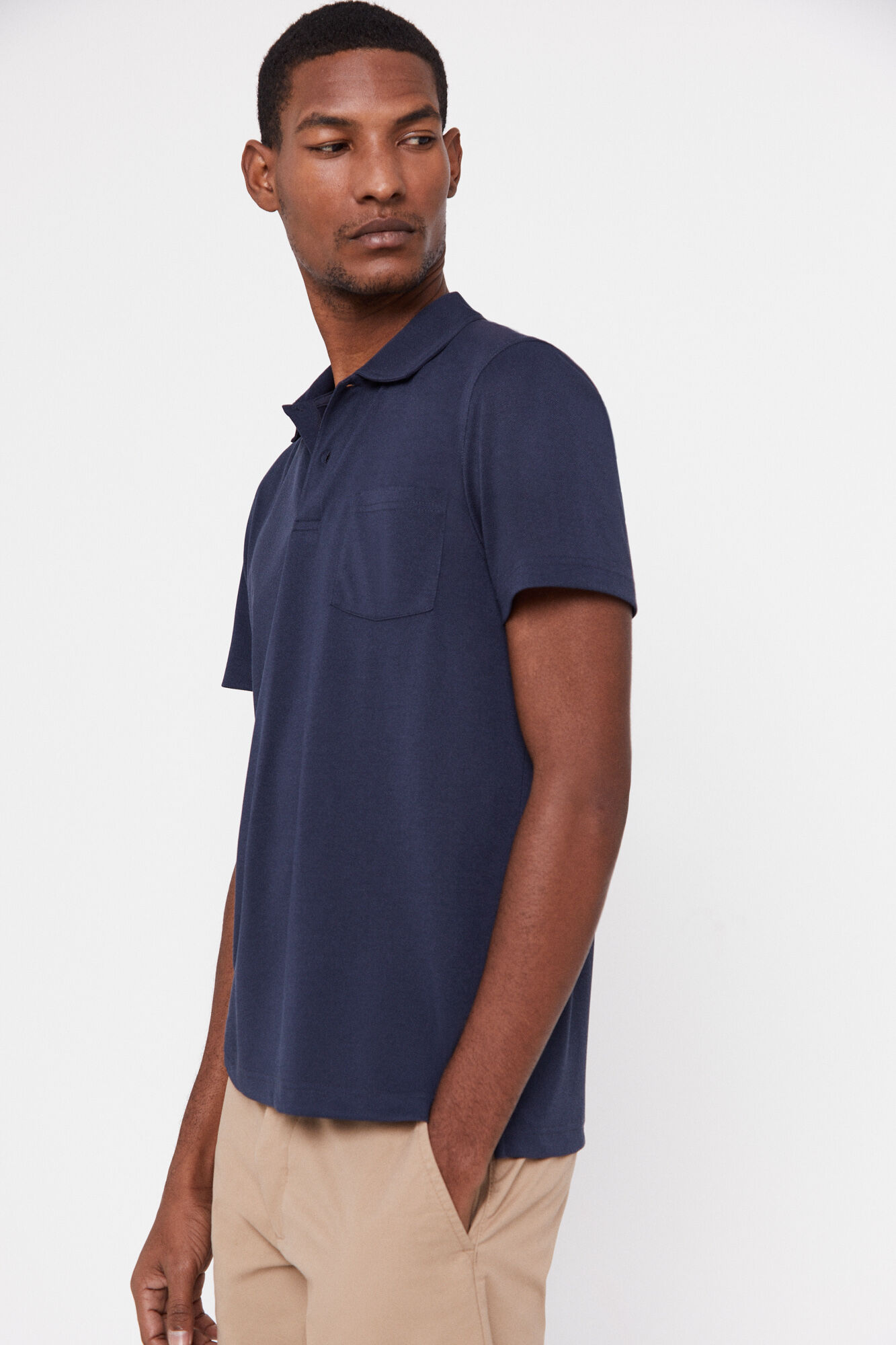 Polo Coolmax - Azul marinho