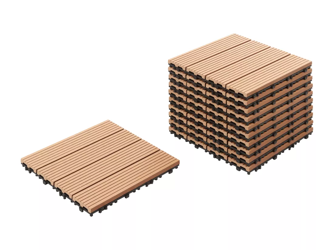 Caillebotis ATELETA Composite bois-plastique (WPC) Marron clair