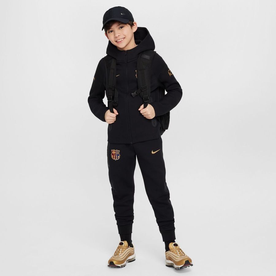 FC Barcelone Bas de Survêtement NSW Tech Fleece - Noir/Or Enfant
