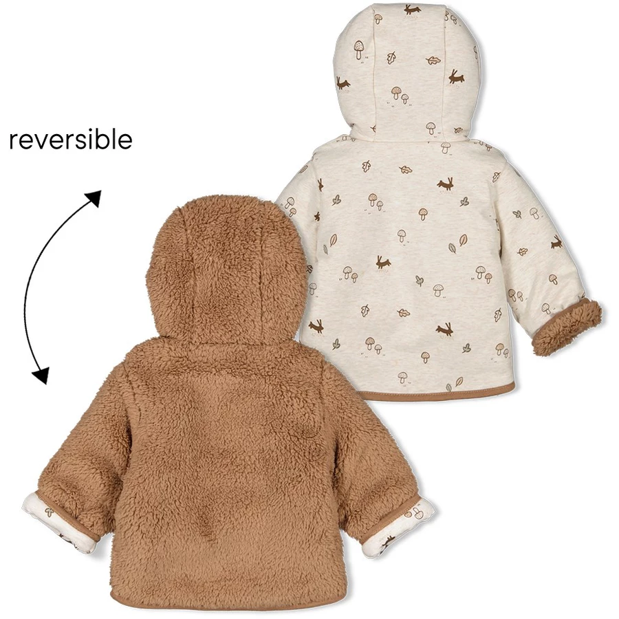 Feetje Wendejacke Little Forest Friends Taupe