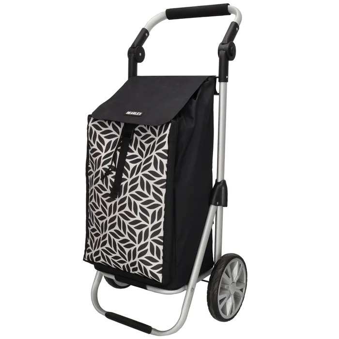 Beagles Alberic Boodschappen Trolley Zwart Witte Bloem