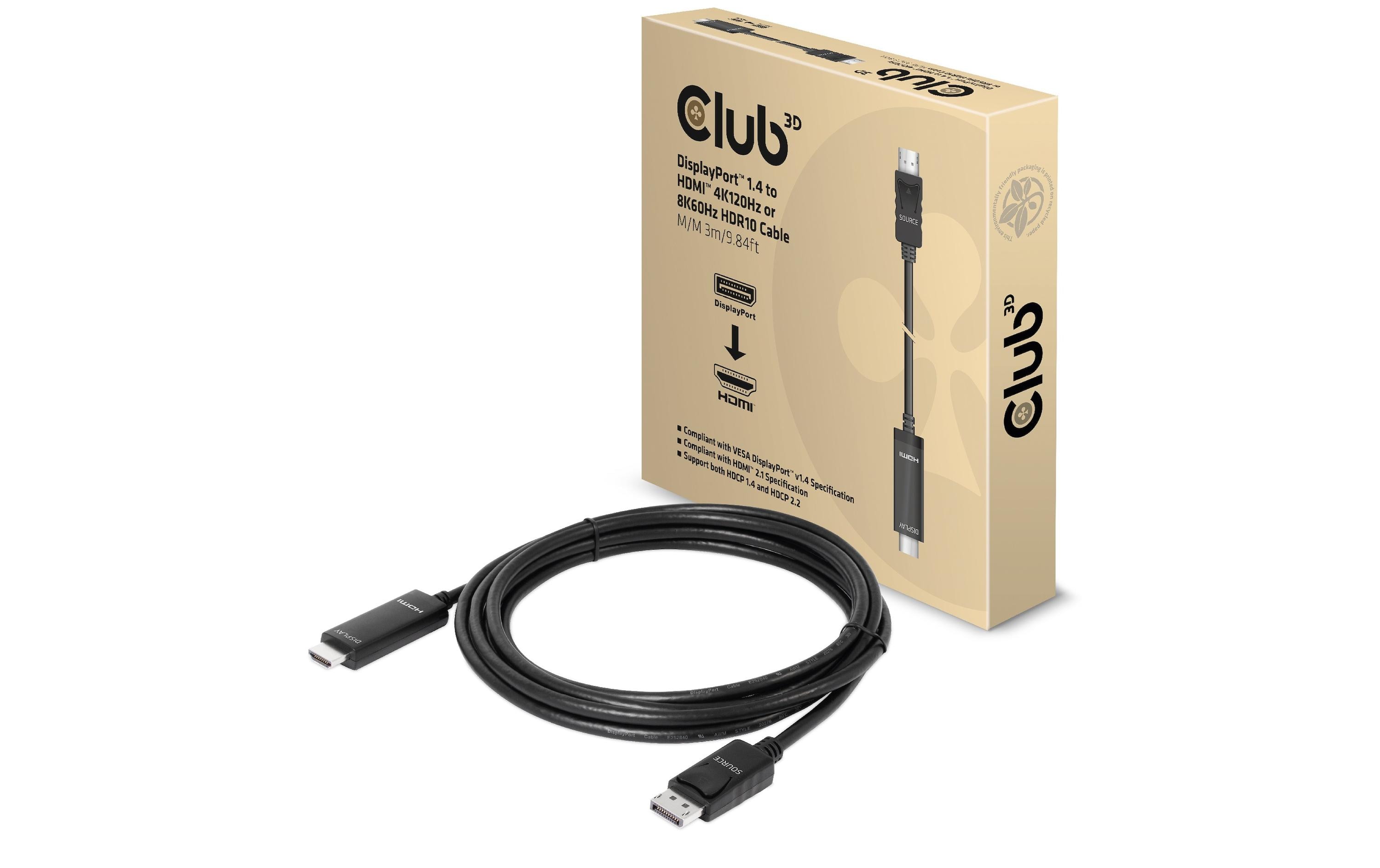 Kabel CAC-1087 DisplayPort - HDMI, 3 mDisplayPort auf HDMI Kabel