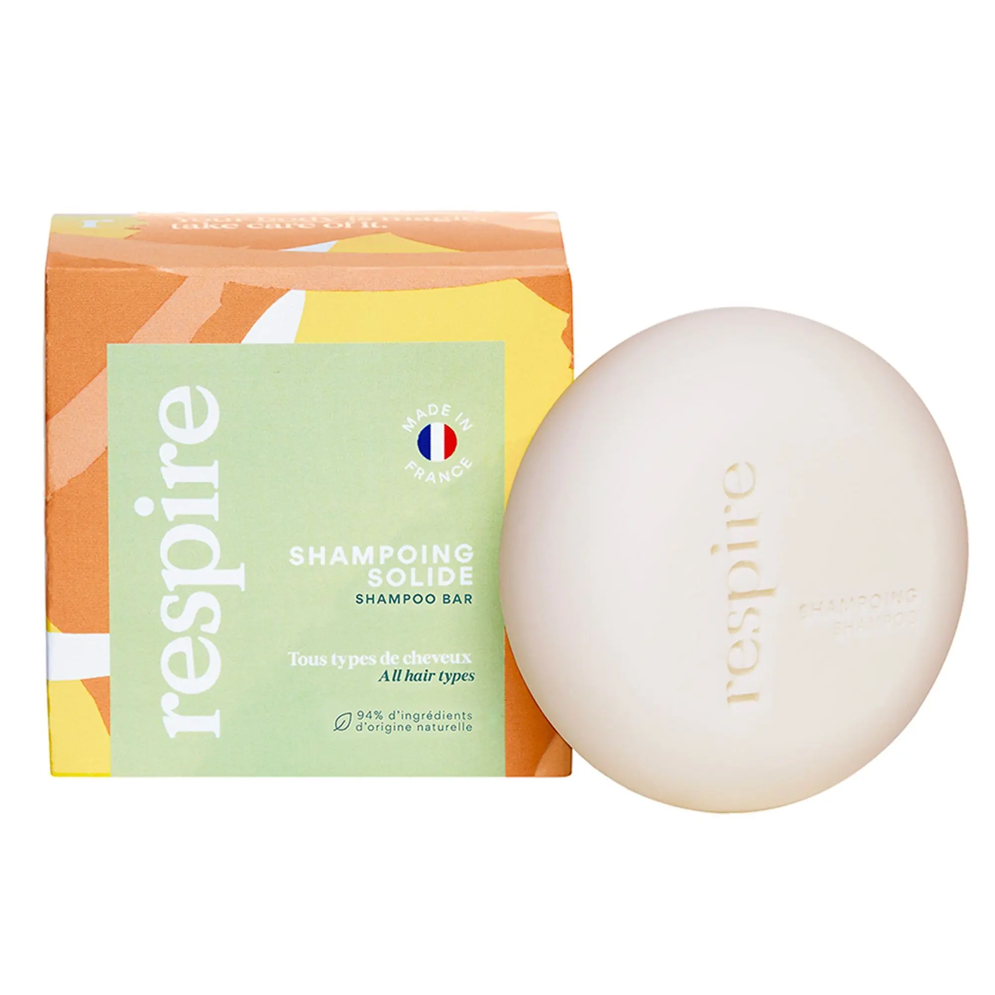 Respire - Shampoing Solide Lait d'Amandes- Green