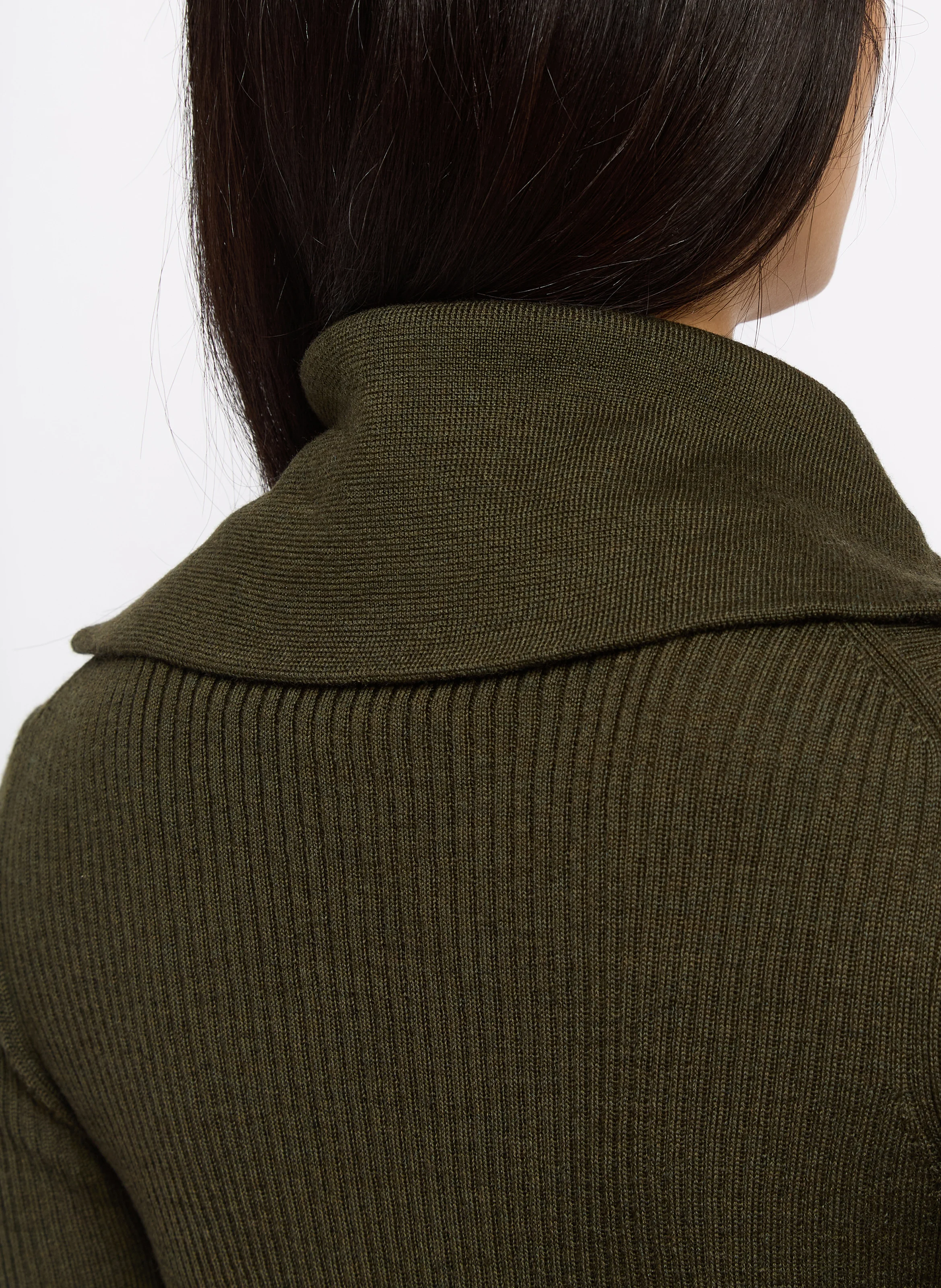 FOOL - Pull col montant en laine | Vert
