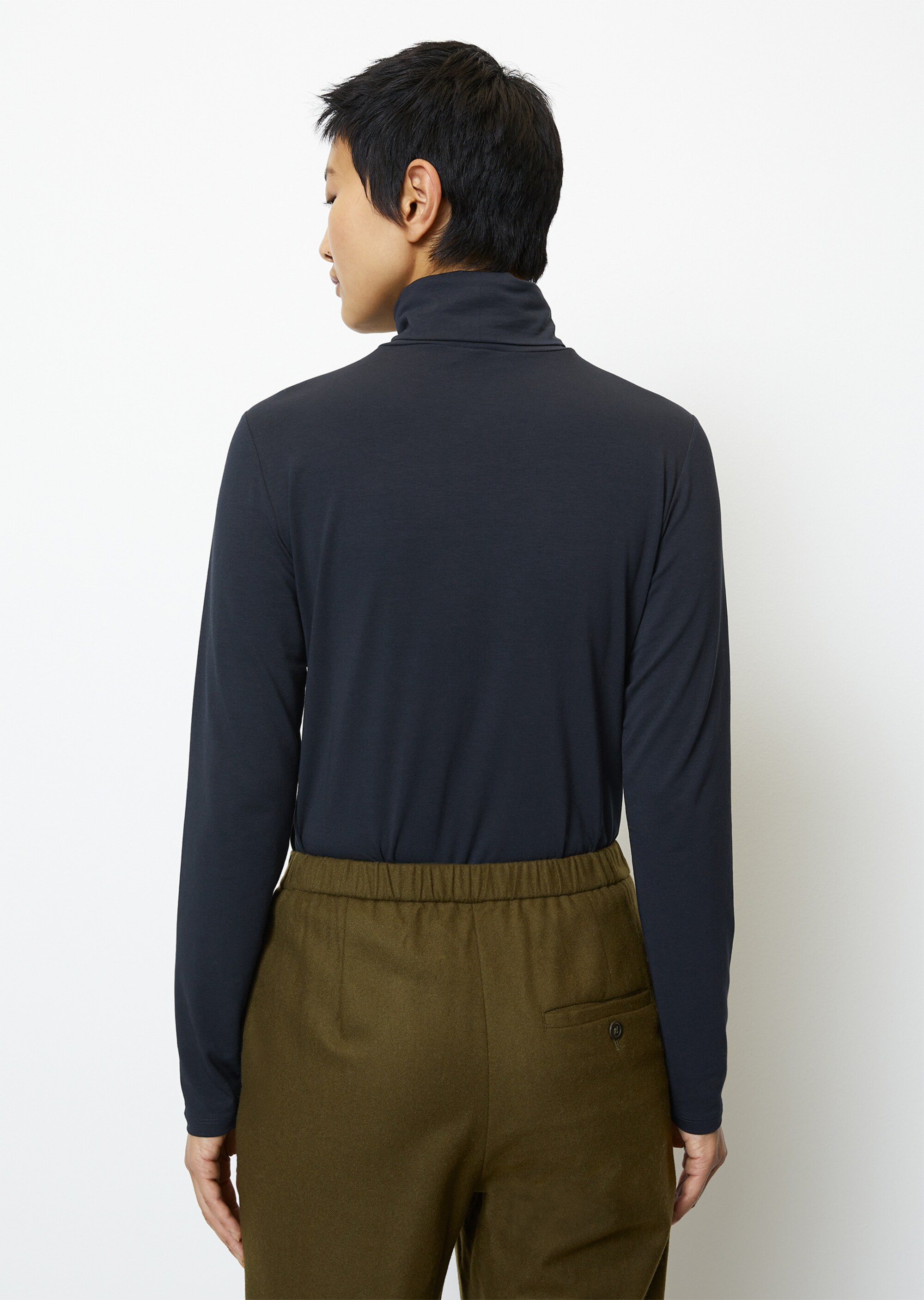 Rollkragen-Longsleeve regularmit TENCEL™ Modal