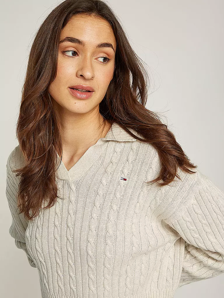 TOMMY JEANS Trojer Pullover creme