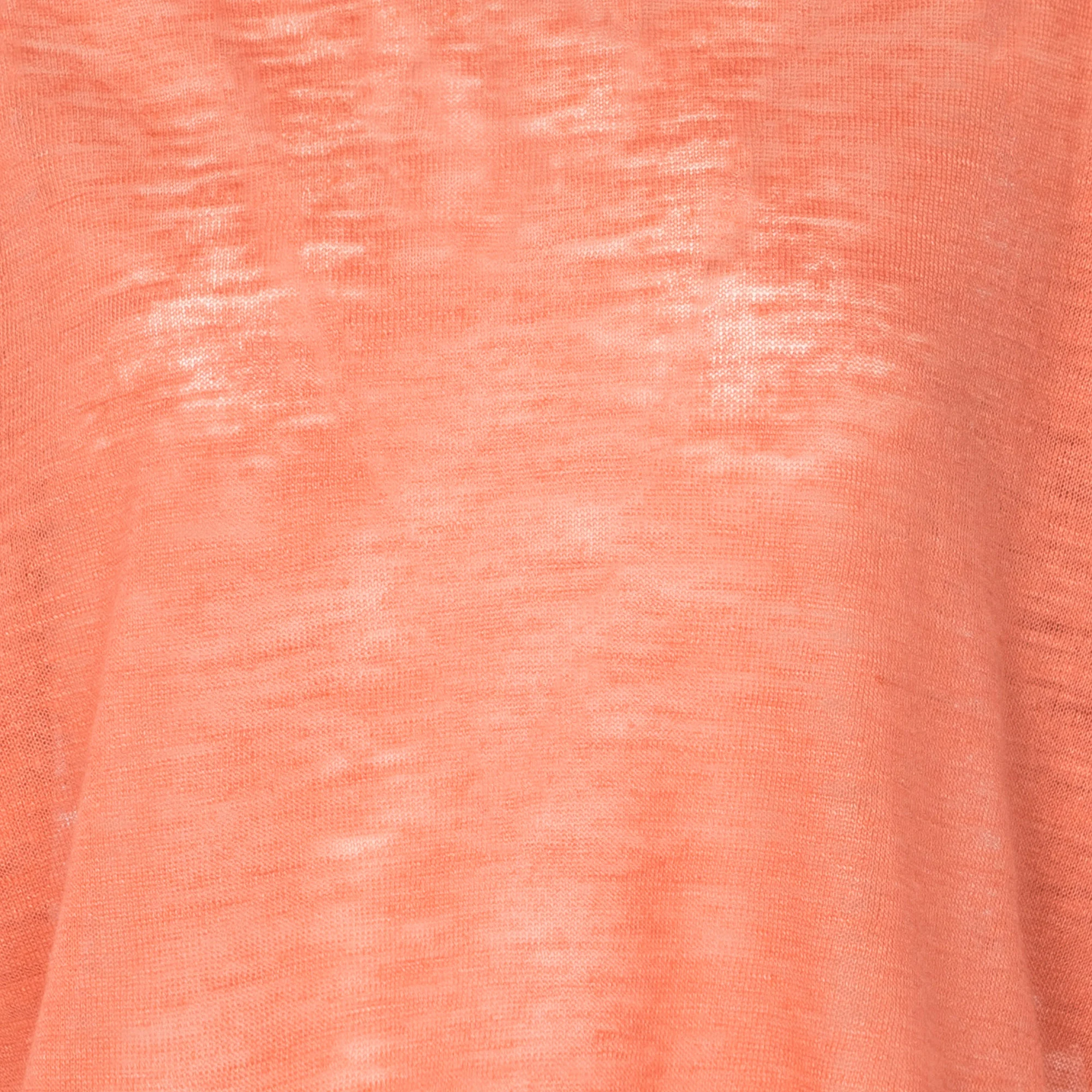 RIO - Pull col rond tricolore en lin mélangé | Rose