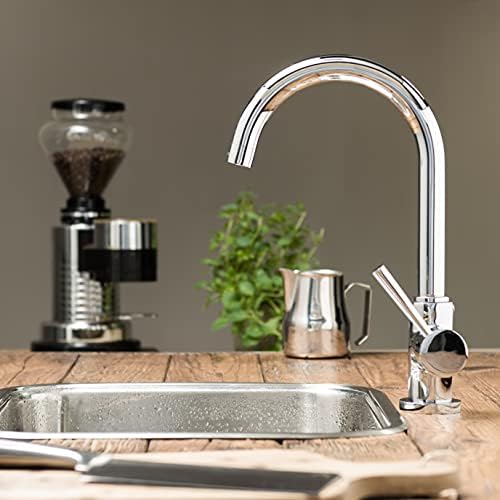 SCHÜTTE Cornwall 79161 Robinet de cuisine pivotant à 360 ° avec mitigeur monocommande Blanc : Bricolage