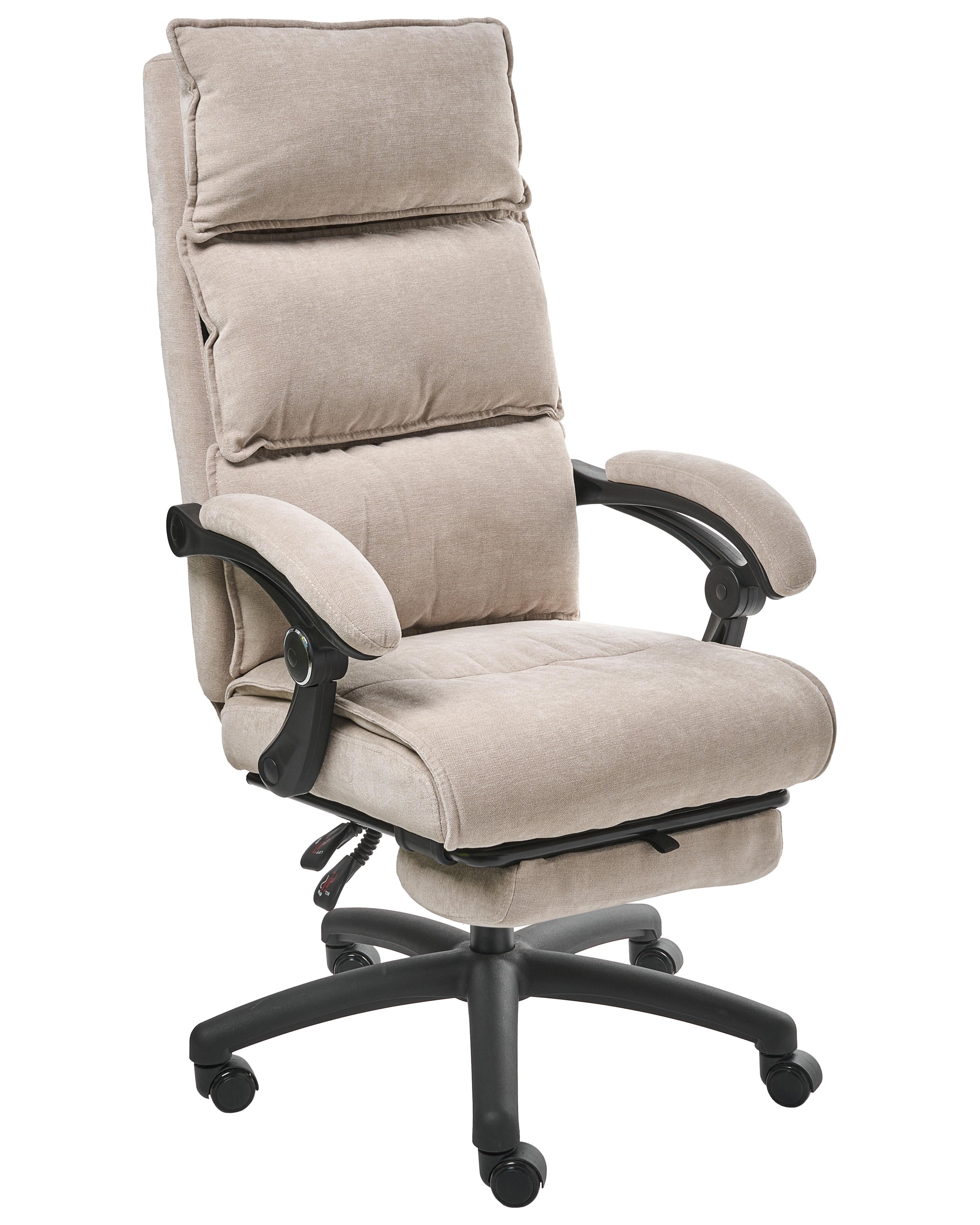 Directeursstoel inclusief voetensteun EATON Chenille Beige