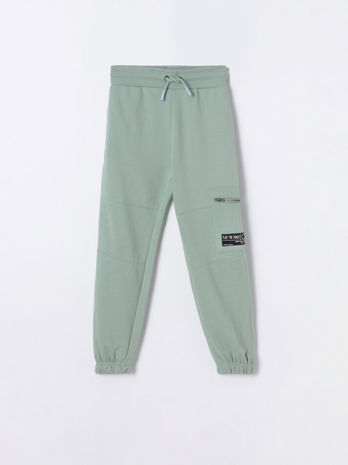 Calça jogger cargo - Bege