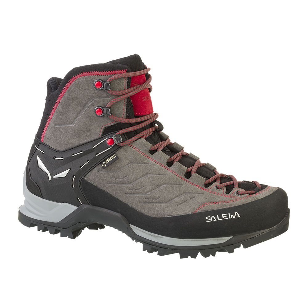 Salewa MS MTN TRAINER MID GTX - Chaussures randonné Homme charcoal/papavero
