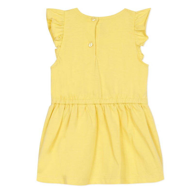 Robe en coton jaune mini mimosa bébé fille Absorba Aucune nuance