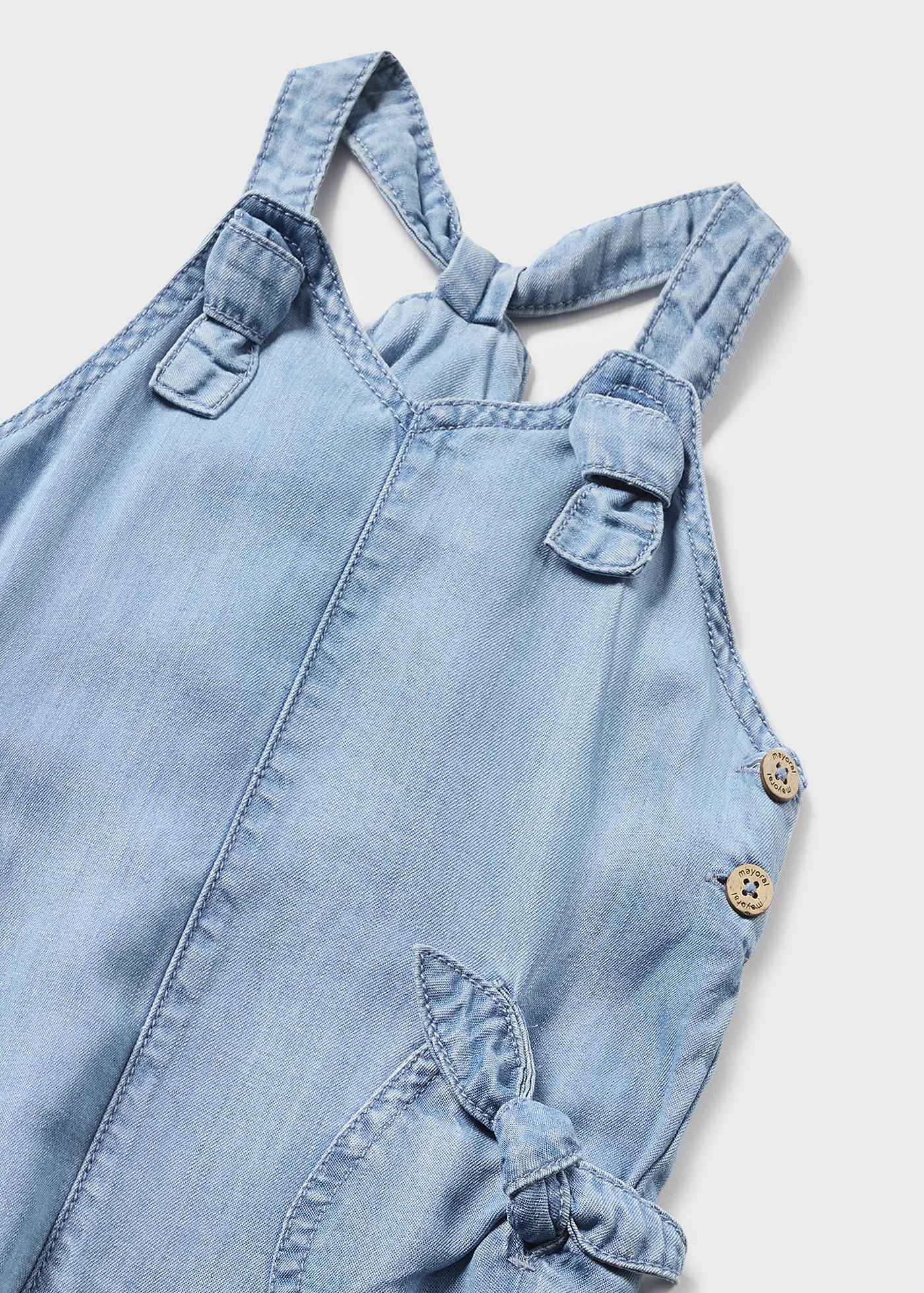 Macacão longo e fluido em TENCEL™ Lyocell para bebê
