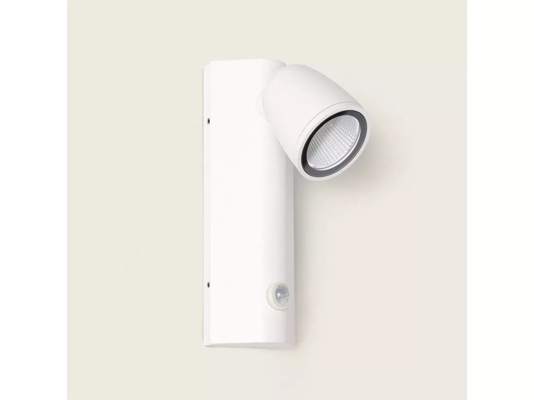 Applique Murale Extérieure LED 6W Aluminium avec Détecteur de Mouvement Abel Blanc