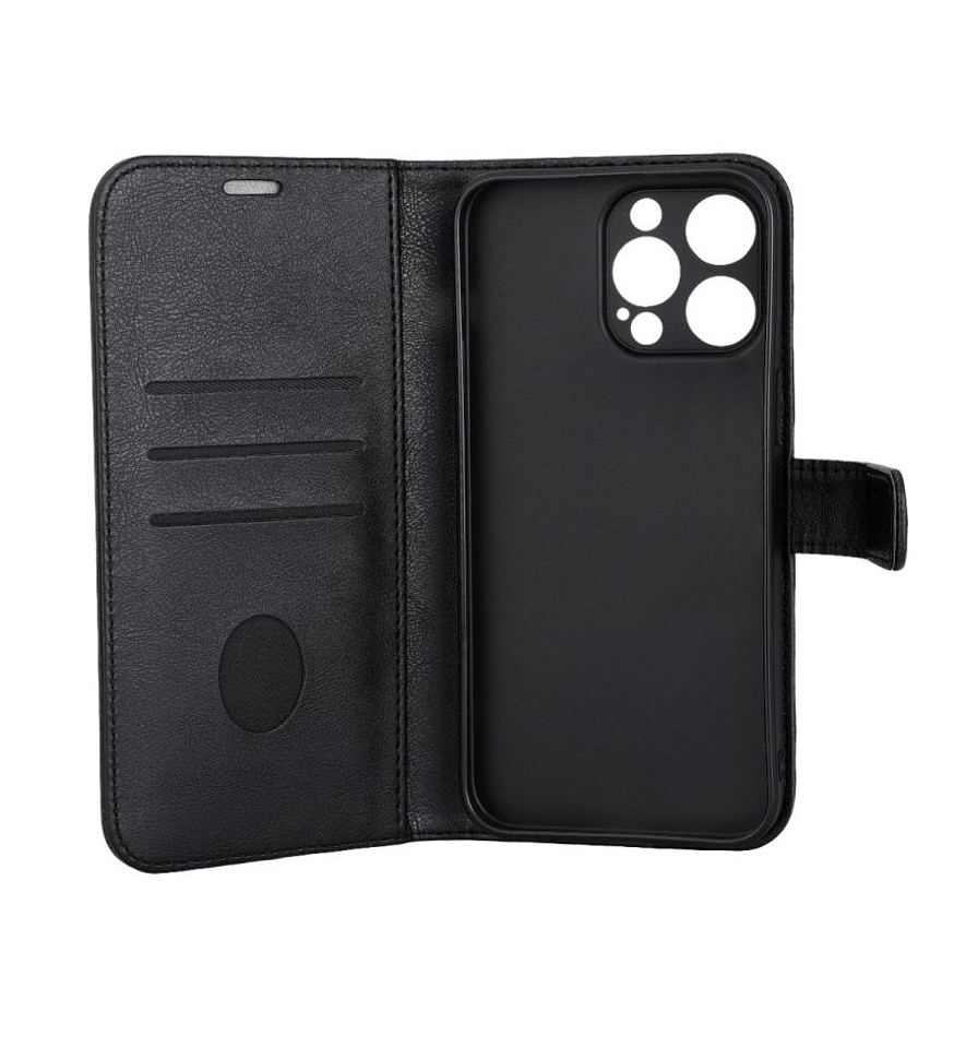 RadiCover - Strålingsbeskyttelse Wallet Vegansk læder iPhone 15 PRO MAX Flipcover Sort PU