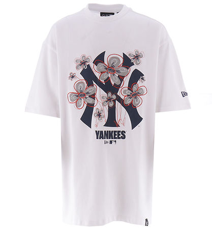 New Era T-Shirt - Floral - Weiß