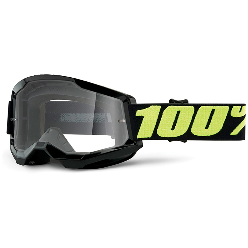 100% - Masque Strata 2 - 2021 Noir / Jaune