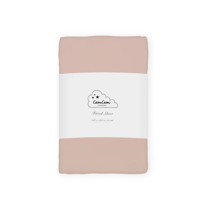 Cam Cam Copenhagen - Kinder-Spannbettlaken 60 x 120 cm, dusty rose