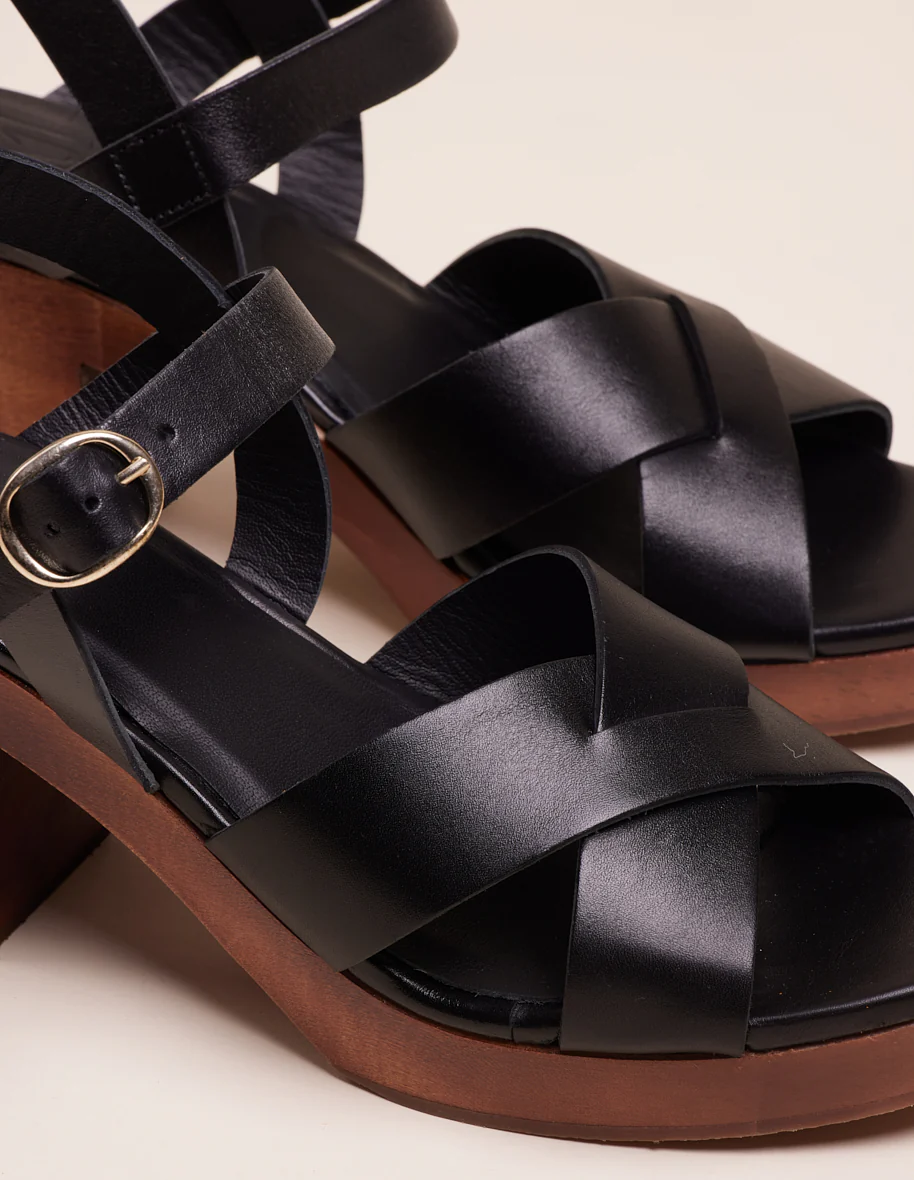 Sandales à talons  Véra - Cuir noir