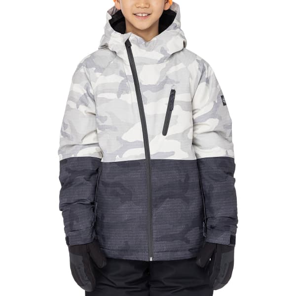 Veste snowboard 686 BOYS HYDRA INSULATED JKT WHITE CAMO CLRBLK