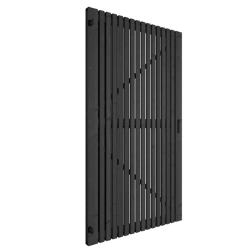 Tuinpoort Andalusië grenen hout verticaal zwart 178 x 99 cm