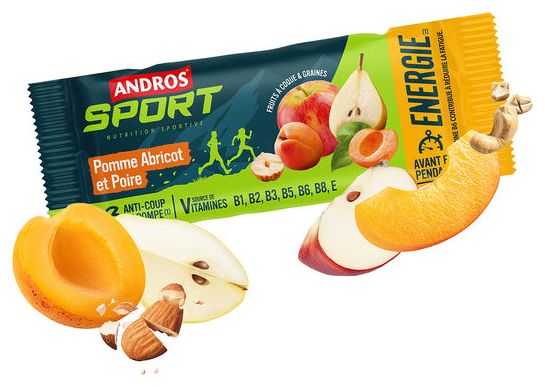 Barre énergétique Andros Sport Energie Pomme/Poire/Abricot - 40g