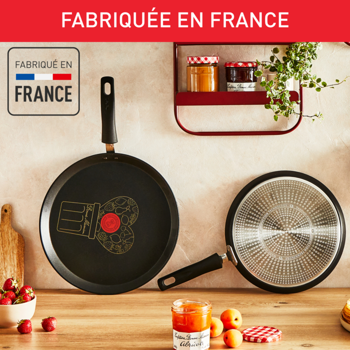 Poêles à crêpes coeur Pancake Day Tefal et Bonne Maman