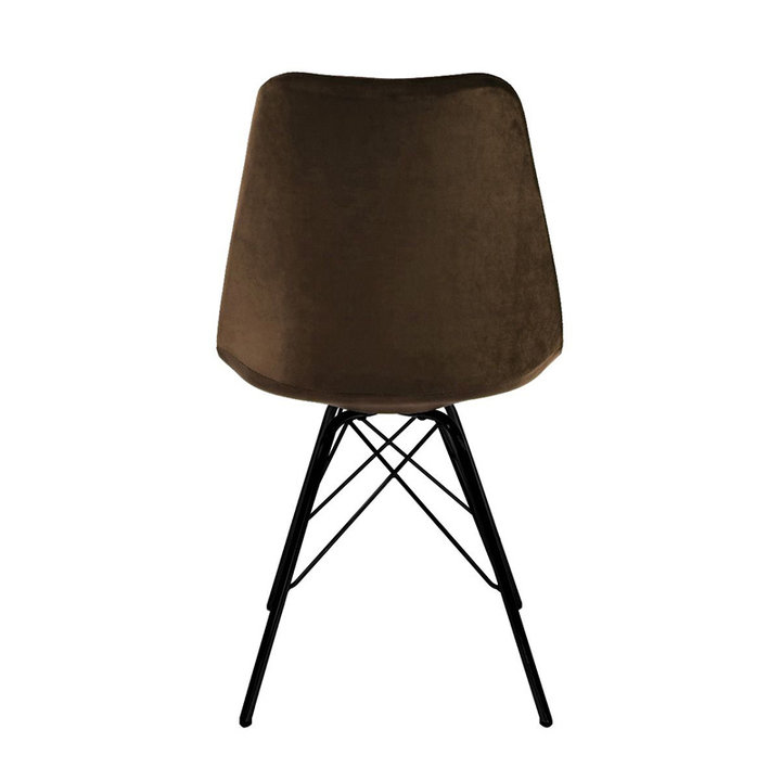 Kick collection - Stoel Velvet - Koffiebruin