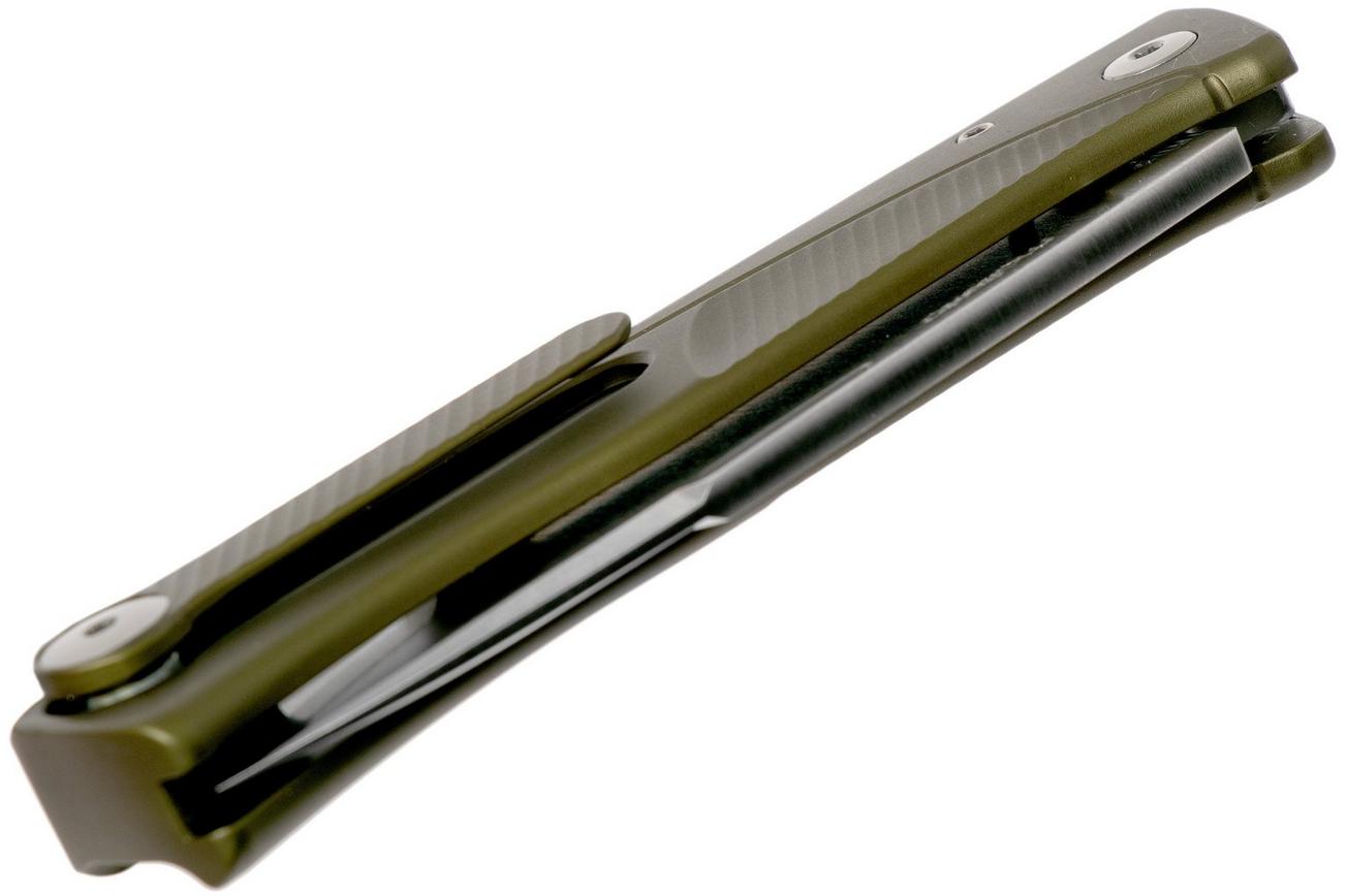 LionSteel Thrill green aluminum integral slipjoint zakmes