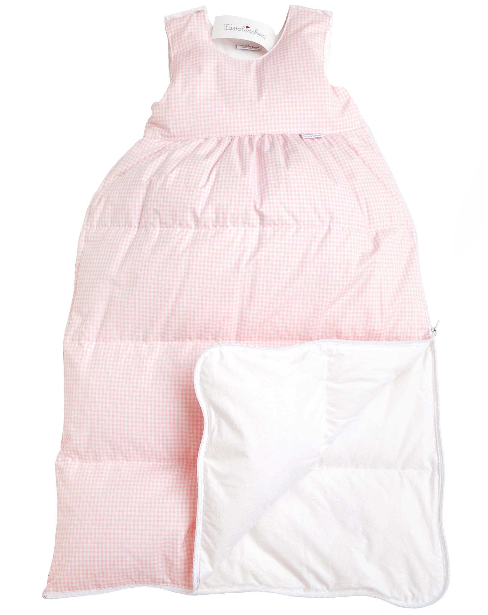Daunen-Schlafsack TAVOLINCHEN MINI kariert in rosa