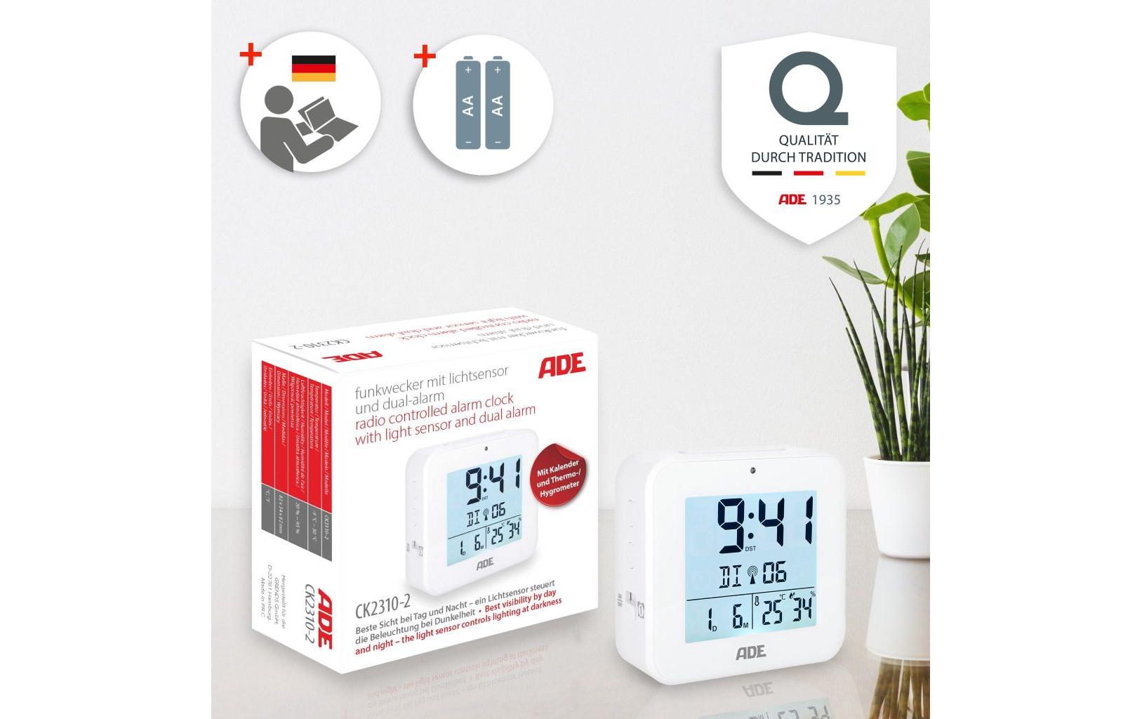 Funkwecker mit NachtlichtsensorWecker mit digitaler Anzeige