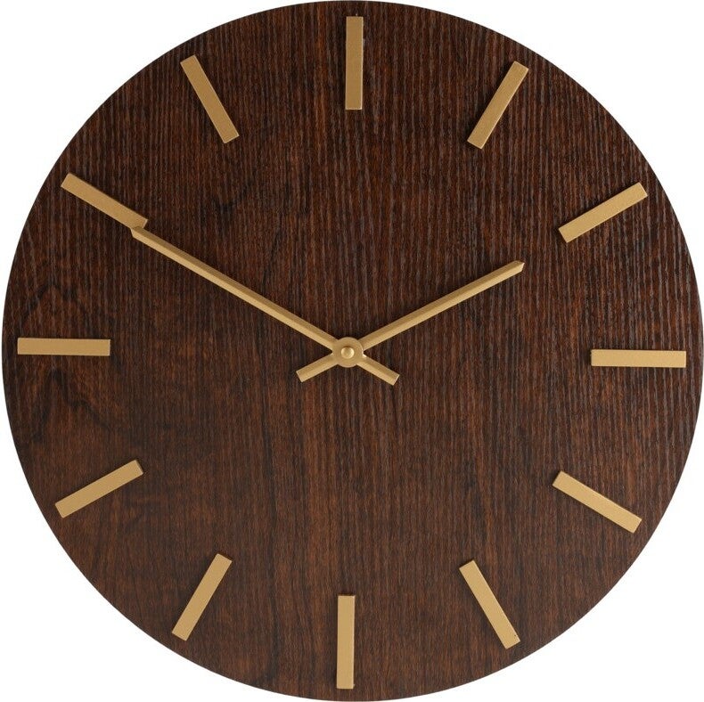 Wandklok naturel / goud D 41,5 H 5,5 cm