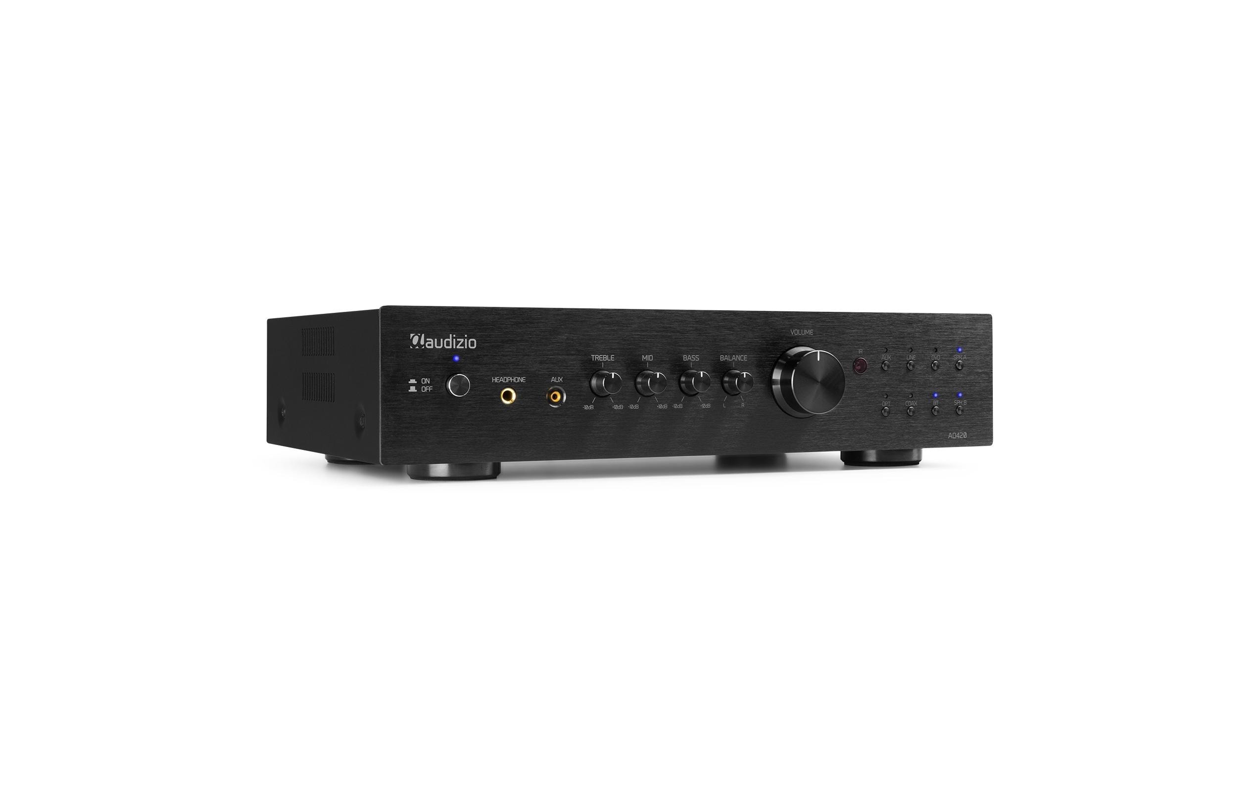 Stereo-Verstärker AD420B Schwarz<br>Vielseitiger 4-Kanal-Verstärker mit grosser Funktionalität