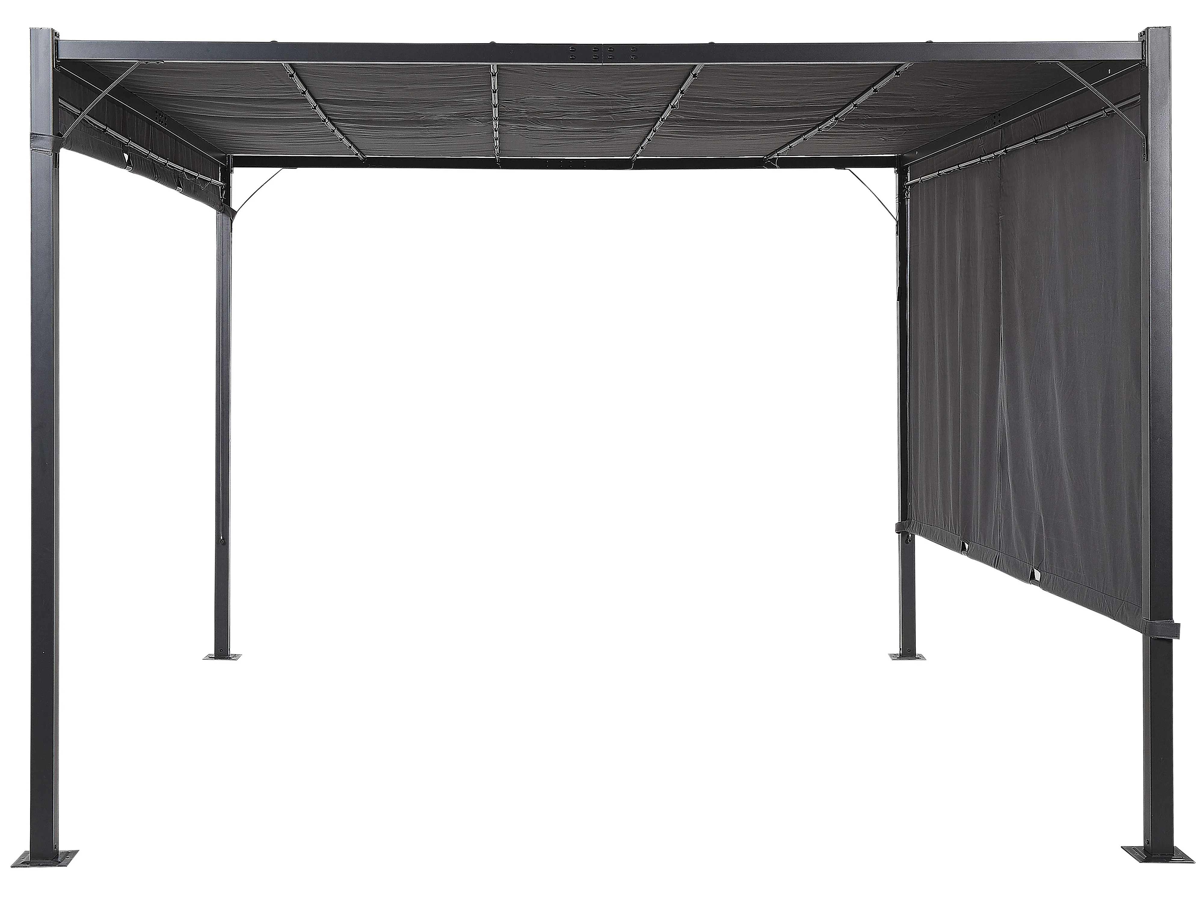Paviljoen LED PARGA Metaal 310 cm 310 cm Donkergrijs