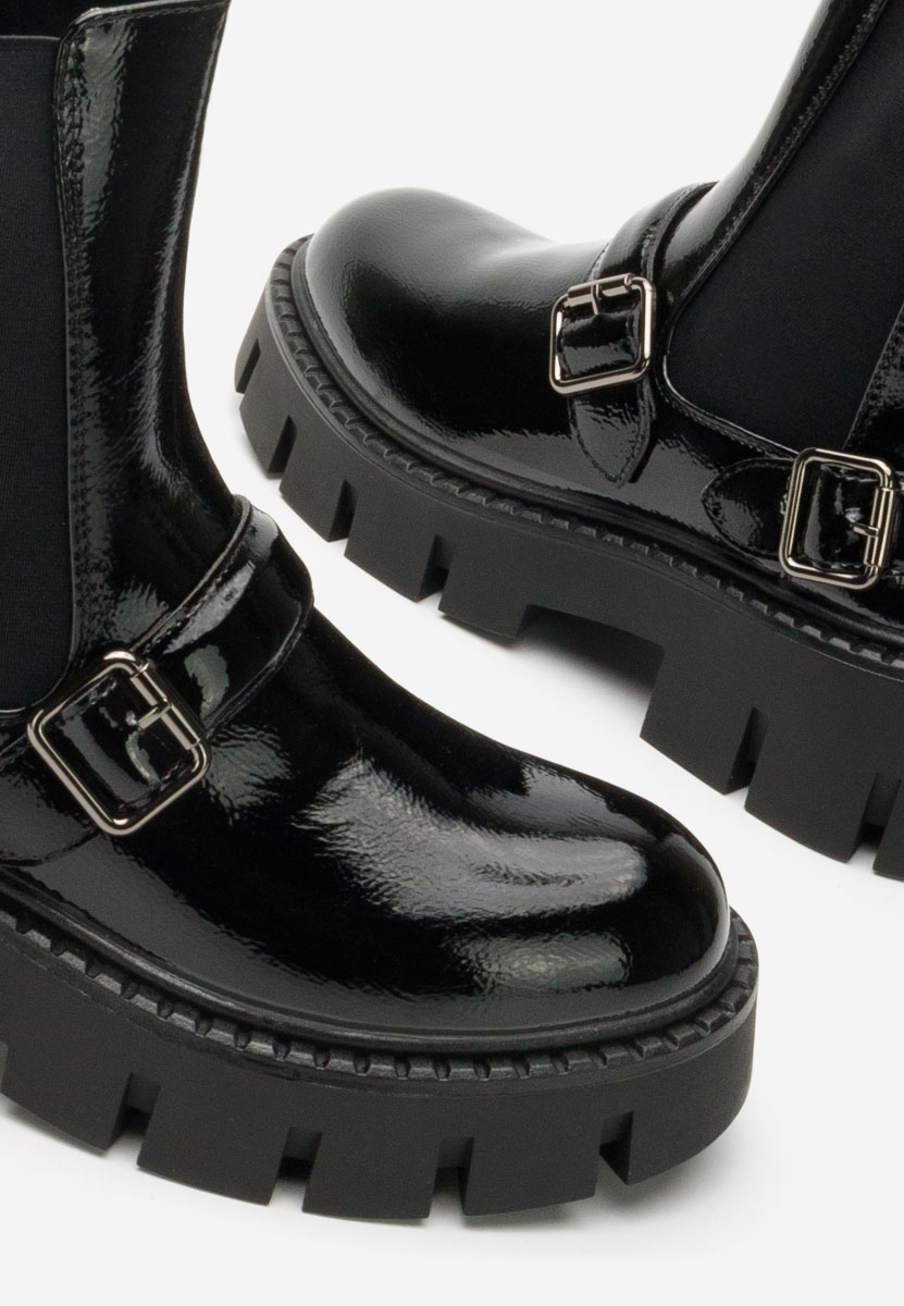 Bottines à plateforme noires Carolinne