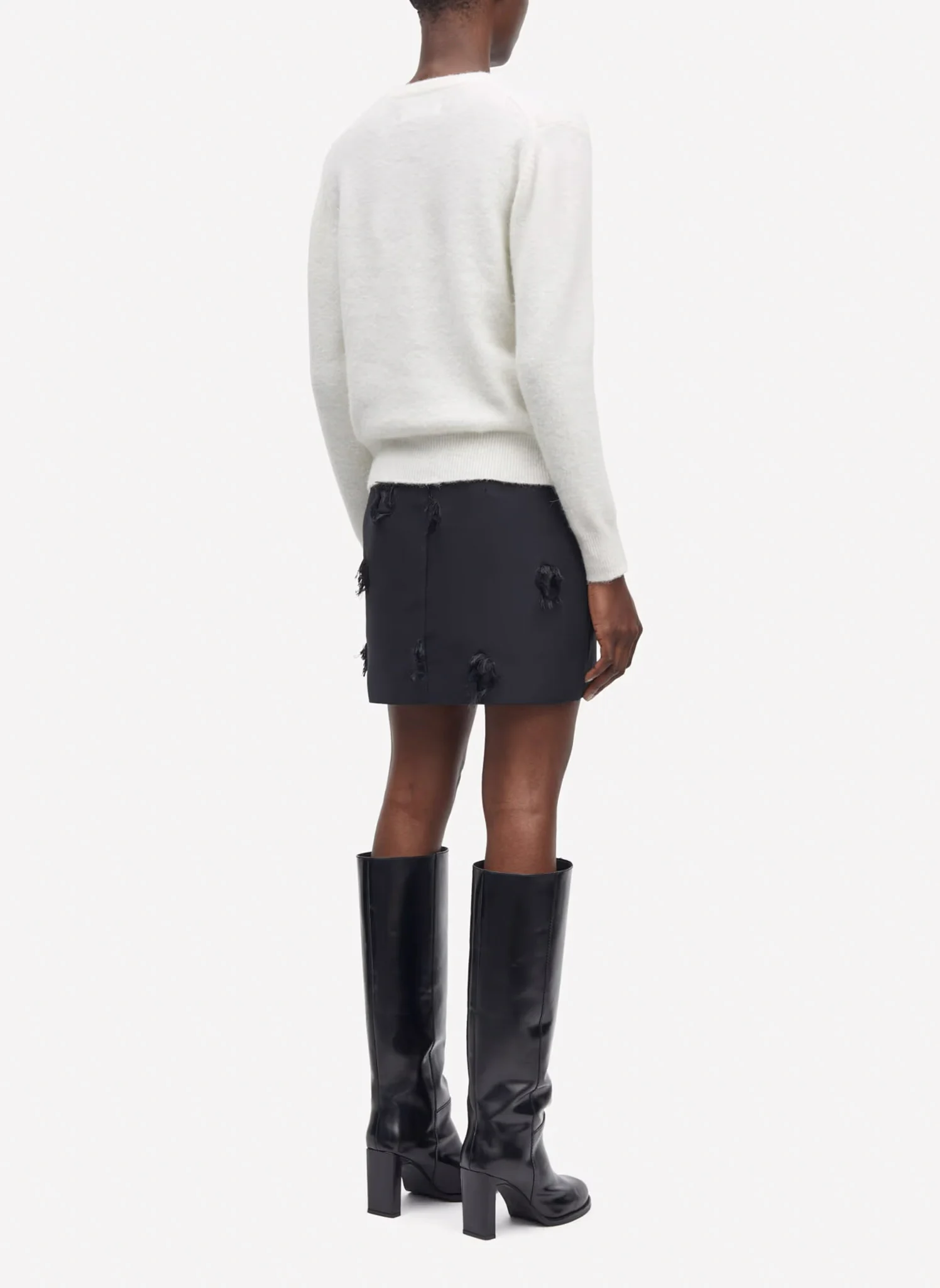 NOR - Cardigan en laine mélangée | Blanc