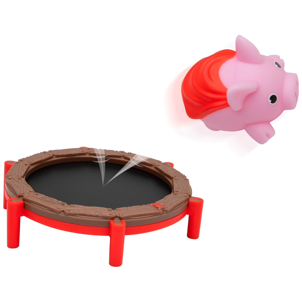 Schweine auf Trampolinen