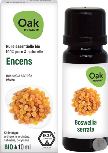 Oak Organic Encens Huile Essentielle 100% Pure Et Naturelle Flacon 10ml
