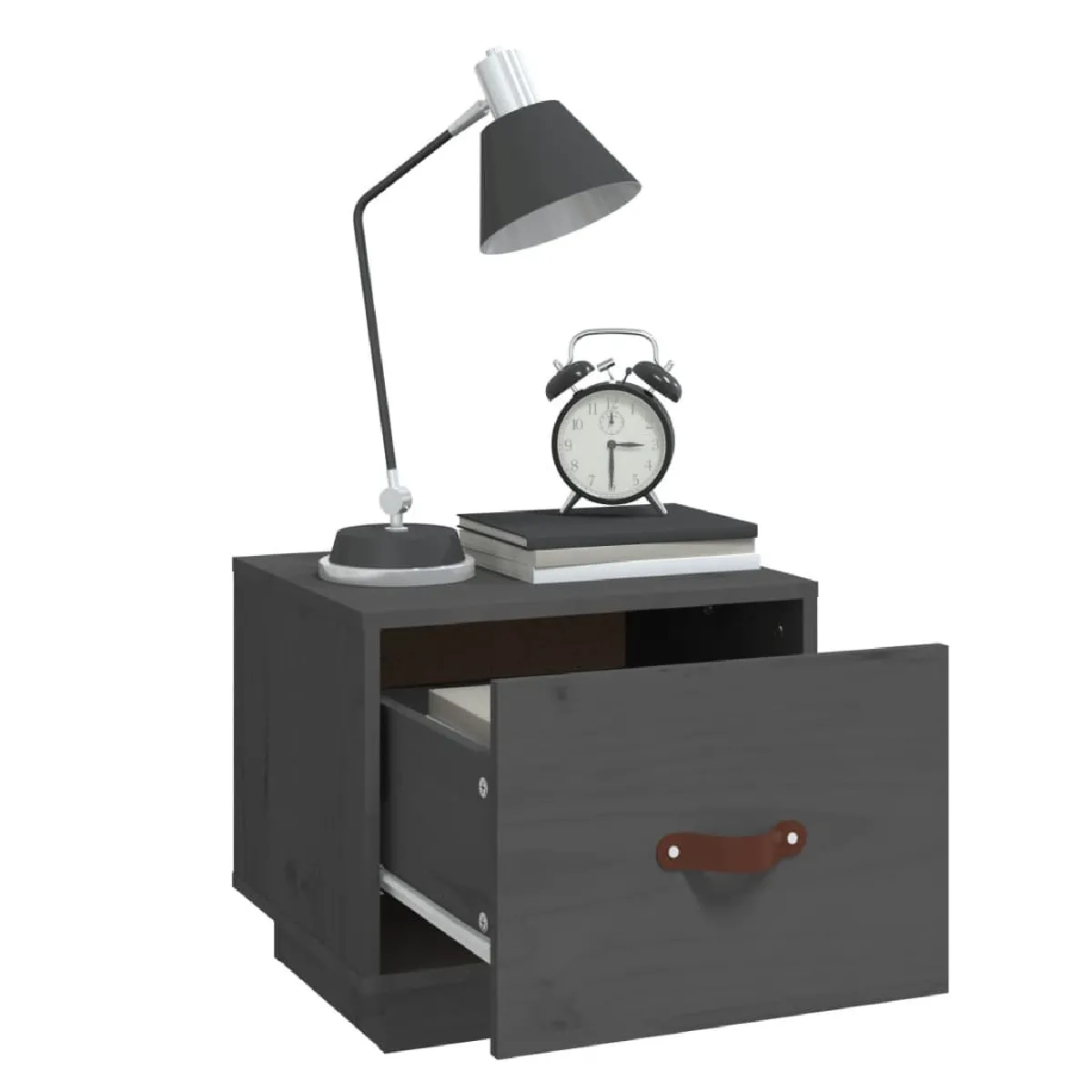 vidaXL Table de chevet Gris