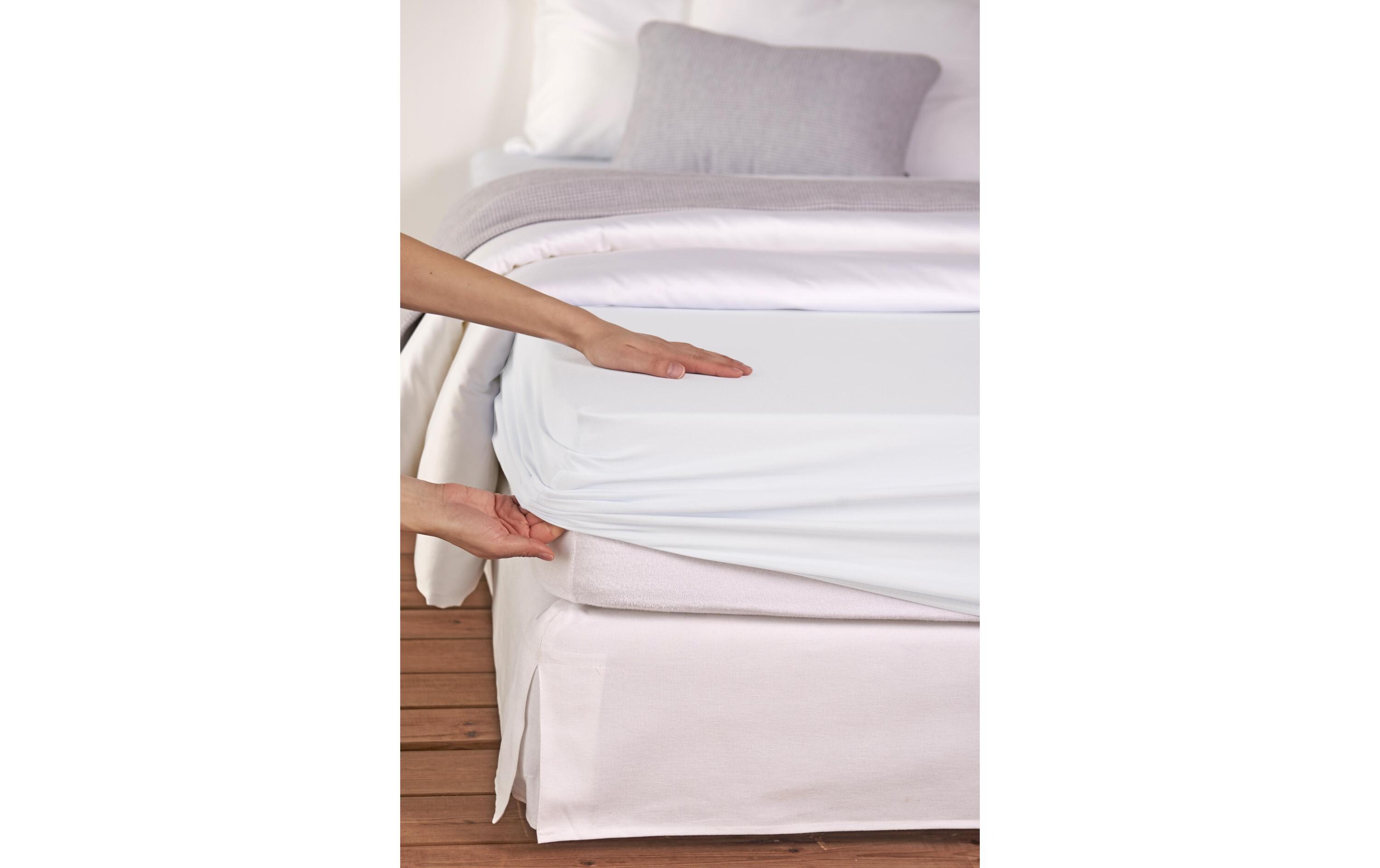 Fixleintuch Frottee Fix 160 x 200 cm, WeissLiving Home - qualitativ hochwertige Bettbezüge für Ihr Zuhause