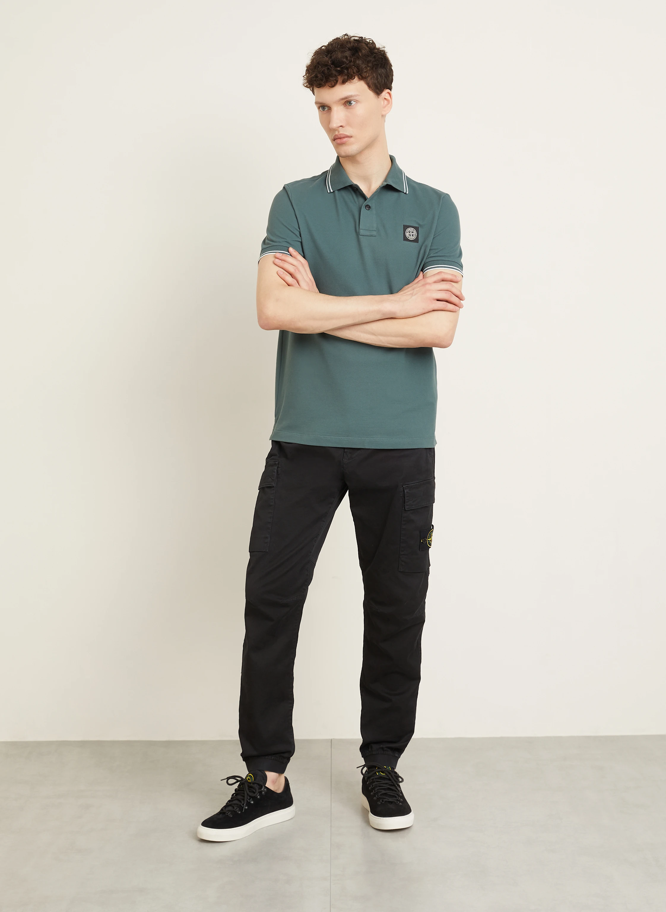 STONE ISLAND Piqué-Poloshirt Slim Fit