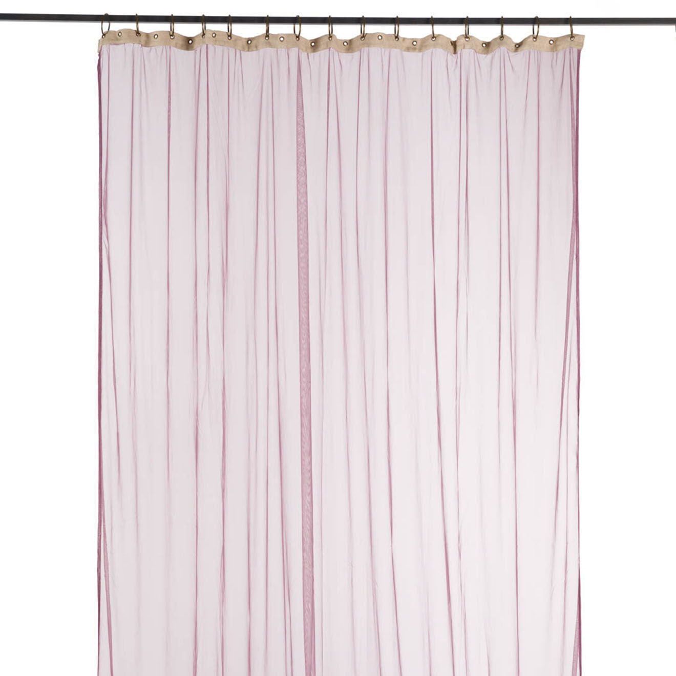 En Fil d'Indienne Voilage Tulle violette - 120x300 cm