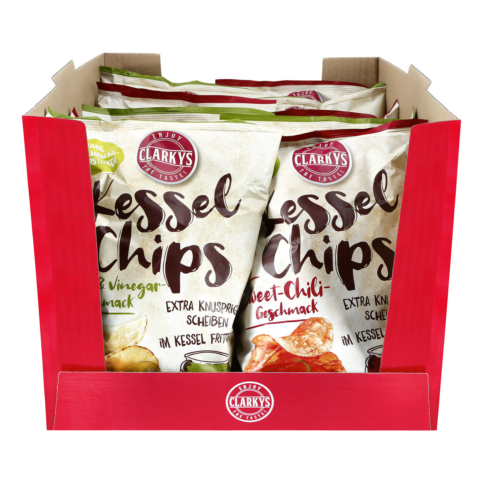 Clarkys Kesselchips 150 g, verschiedene Sorten, 10er Pack